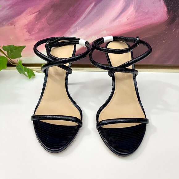 VERONICA BEARD Marceline Leather Strappy Sandals in Black Size 8 - Picture 6 of 15
